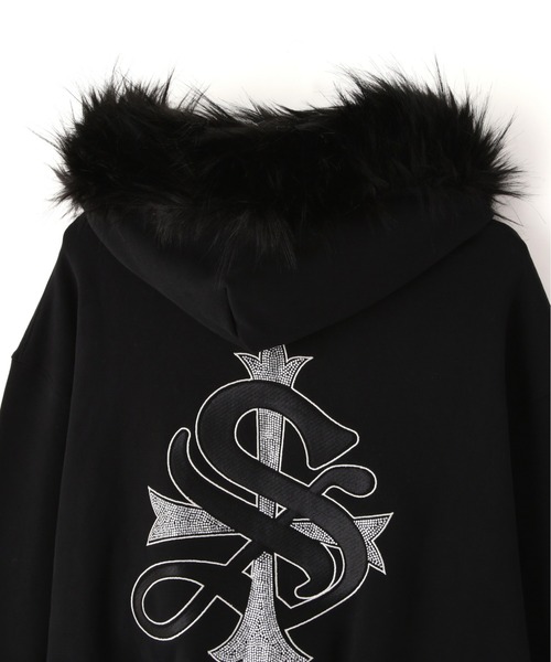 L.H.P(エルエイチピー)の「SUPPLIER/サプライヤー/【LHP EXCLUSIVE】FAUX FUR CROPPED CROSS ZIP HOODIE(パーカー・メンズ・シルバー/ピンク・XL/L/M)」の12枚目の写真