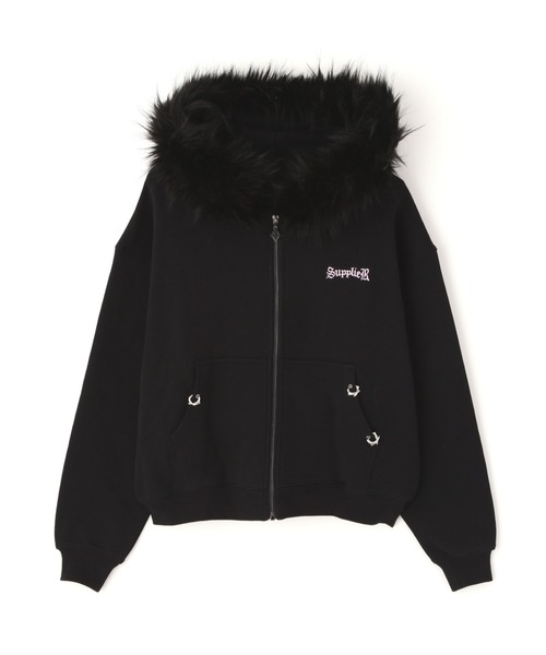 L.H.P(エルエイチピー)の「SUPPLIER/サプライヤー/【LHP EXCLUSIVE】FAUX FUR CROPPED CROSS ZIP HOODIE(パーカー・メンズ・シルバー/ピンク・XL/L/M)」の16枚目の写真
