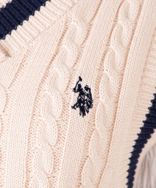 U.S. POLO ASSN.(ユーエスポロアッスン)の「∴WEGO/U.S. POLO ASSN.別注チルデンベスト(ベスト・レディース・ベージュ/オフホワイト/グリーン/アイボリー/ベージュ系その他・FREE)」の17枚目の写真