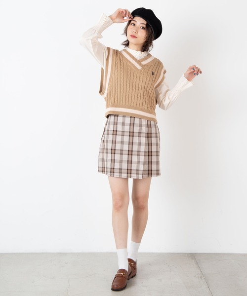 U.S. POLO ASSN.(ユーエスポロアッスン)の「∴WEGO/U.S. POLO ASSN.別注チルデンベスト(ベスト・レディース・ベージュ/オフホワイト/グリーン/アイボリー/ベージュ系その他・FREE)」の6枚目の写真