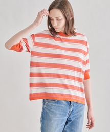 Bshop | MEYAME | 〈別注〉コットンニット ハーフスリーブボーダーTシャツ WOMEN(Tシャツ/カットソー)
