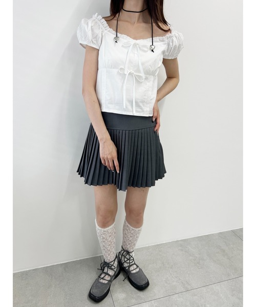 PHILLY(フィリー)の「【PHILLY】フロントリボンブラウス(シャツ/ブラウス・レディース・ホワイト/ピンク・FREE)」の8枚目の写真