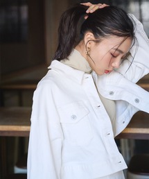 NATURAL BEAUTY BASIC | デニムショートブルゾン(デニムジャケット)