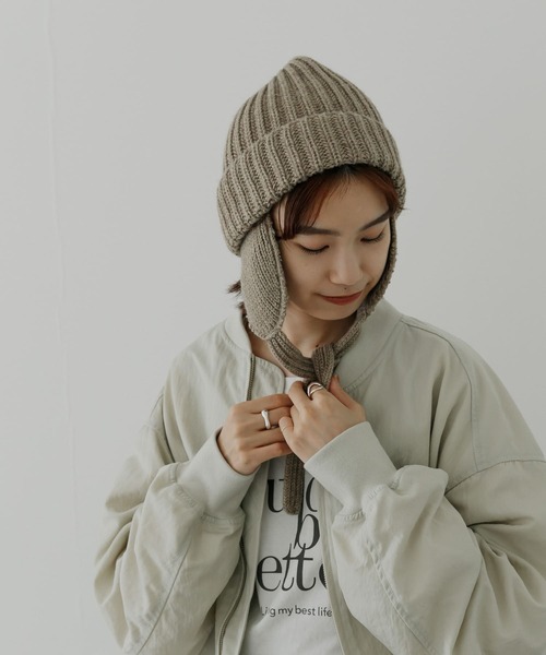 URBAN RESEARCH(アーバンリサーチ)の「フライトニットキャップ(ニットキャップ/ビーニー・レディース・ホワイト/ベージュ/チャコールグレー・FREE)」の20枚目の写真