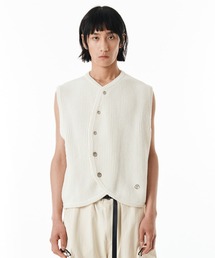 『OY/オーワイ』 CURVED LINE KNIT VEST/カーブライン ニットベスト