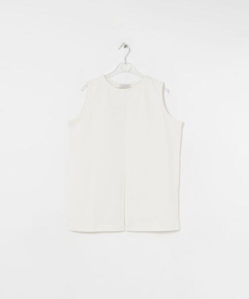 LAATO(ラート)の「slit no sleeve tee(タンクトップ・レディース・ナチュラル/ホワイト・FREE)」の5枚目の写真