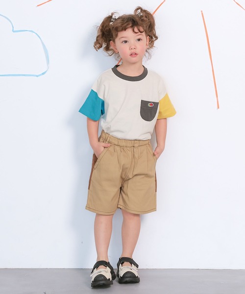 FRUIT OF THE LOOM(フルーツオブザルーム)の「【FRUIT OF THE LOOM】別注半袖ポケT(Tシャツ/カットソー・キッズ・ブルー/ホワイト系その他/グレー系その他/チャコール/マスタード/パープル系その他/ライトピンク/オフホワイト・100/110/160/90/80/150/140/130/120/95)」の9枚目の写真