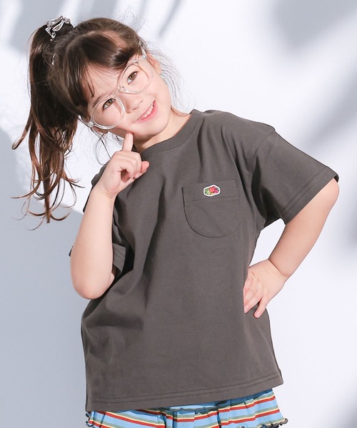 FRUIT OF THE LOOM(フルーツオブザルーム)の「【FRUIT OF THE LOOM】別注半袖ポケT(Tシャツ/カットソー・キッズ・ブルー/ホワイト系その他/グレー系その他/チャコール/マスタード/パープル系その他/ライトピンク/オフホワイト・100/110/160/90/80/150/140/130/120/95)」の12枚目の写真