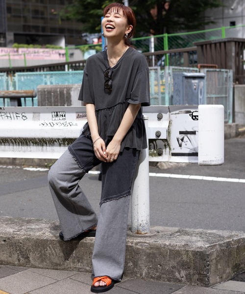 切り替えデニムパンツ　120806の12枚目の写真