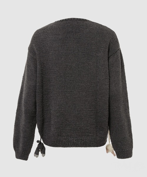 Sky High Farm Workwear(スカイハイ ファーム ワークウェア)の「UNISEX WOLF CARDIGAN WITH STUFFIES(カーディガン/ボレロ・メンズ・グレー・M)」の2枚目の写真