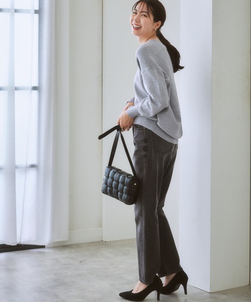nissen(ニッセン)の「ハイウエストストレートデニムパンツ ノンストレッチジーンズ(デニムパンツ・レディース・グレー系/ブルー系/オフホワイト/ネイビー・LL/L/S/M)」の13枚目の写真