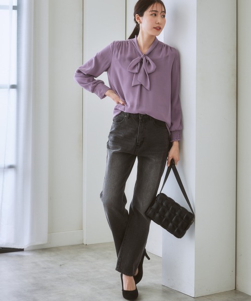 nissen(ニッセン)の「ハイウエストストレートデニムパンツ ノンストレッチジーンズ(デニムパンツ・レディース・グレー系/ブルー系/オフホワイト/ネイビー・LL/L/S/M)」の14枚目の写真