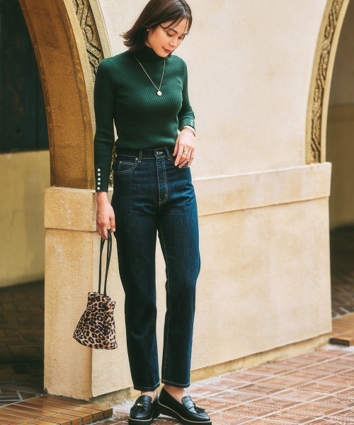 nissen(ニッセン)の「ハイウエストストレートデニムパンツ ノンストレッチジーンズ(デニムパンツ・レディース・グレー系/ブルー系/オフホワイト/ネイビー・LL/L/S/M)」の15枚目の写真