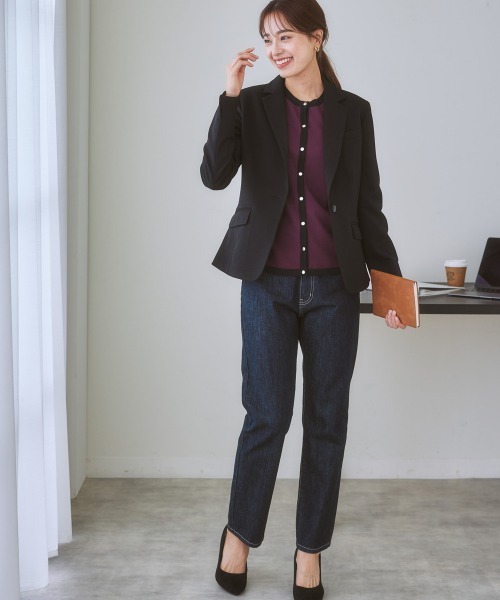 nissen(ニッセン)の「ハイウエストストレートデニムパンツ ノンストレッチジーンズ(デニムパンツ・レディース・グレー系/ブルー系/オフホワイト/ネイビー・LL/L/S/M)」の21枚目の写真