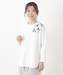 one'sterrace | 配色パネル 刺繍入りプルオーバー(Tシャツ/カットソー)