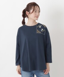 one'sterrace | 配色パネル 刺繍入りプルオーバー(Tシャツ/カットソー)