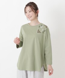 one'sterrace | 配色パネル 刺繍入りプルオーバー(Tシャツ/カットソー)