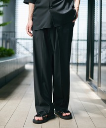 STUDIOUS | 【STUDIOUS】COOL WOOL WIDE SLACKS / 涼しいウール / 洗い可能(スラックス)