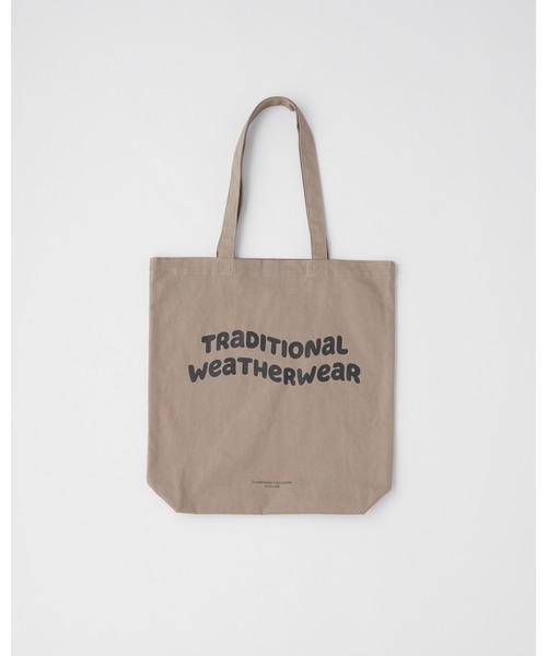 Traditional Weatherwear(トラディショナルウェザーウェア)の「WAVE LOGO GUSSET TOTE(トートバッグ・レディース・グリーン/ブラウン/オフホワイト・F)」の2枚目の写真