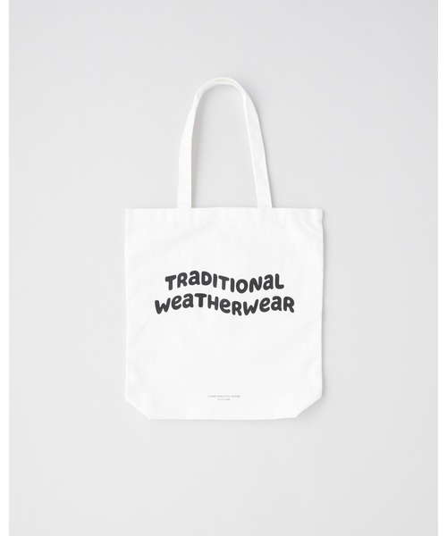 Traditional Weatherwear(トラディショナルウェザーウェア)の「WAVE LOGO GUSSET TOTE(トートバッグ・レディース・グリーン/ブラウン/オフホワイト・F)」の1枚目の写真