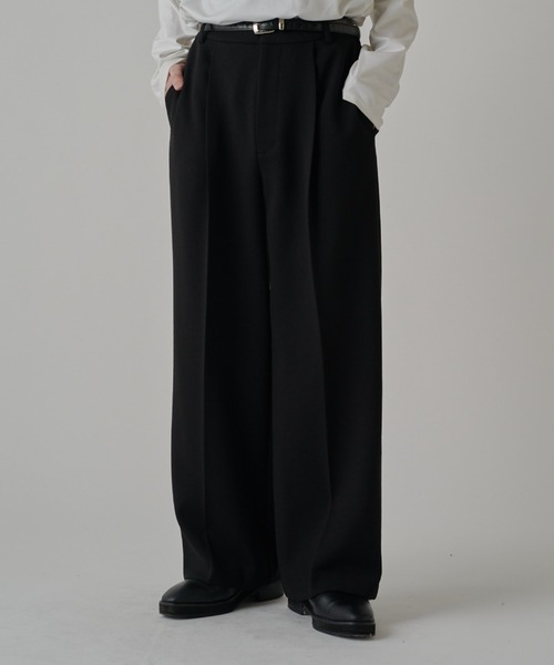 Lui's(ルイス)の「ジョーゼットタックワイドパンツ(その他パンツ・メンズ・ベージュ/ブラック/オフホワイト・S/M)」の12枚目の写真
