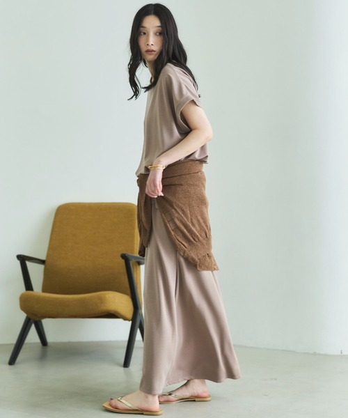Doux archives(ドゥアルシーヴ)の「【1秒コーデ】NEW多機能フレンチスリーブカットソー(Tシャツ/カットソー・レディース・ブラウン/ブラック/モカ・FREE)」の9枚目の写真