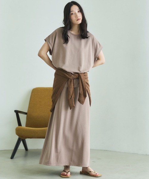 Doux archives(ドゥアルシーヴ)の「【1秒コーデ】NEW多機能フレンチスリーブカットソー(Tシャツ/カットソー・レディース・ブラウン/ブラック/モカ・FREE)」の7枚目の写真