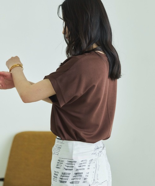 Doux archives(ドゥアルシーヴ)の「【1秒コーデ】NEW多機能フレンチスリーブカットソー(Tシャツ/カットソー・レディース・ブラウン/ブラック/モカ・FREE)」の18枚目の写真