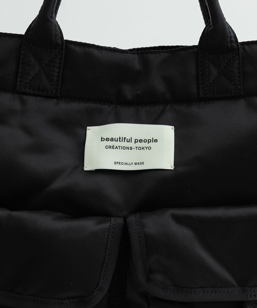 beautiful people(ビューティフルピープル)の「【beautiful people/ビューティフルピープル】《STUDIOUS別注》ナイロントートバッグ(トートバッグ・レディース・ブラック・FREE)」の11枚目の写真