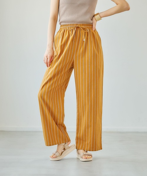 FOUND GOOD(ファウンドグッド)の「アサコンワイドEASYパンツ(その他パンツ・レディース・グリーン系5/ベージュ/ブルー系5/イエロー系5/グレー系/ブラック/アイボリー/ブラウン系・S/M/L)」の3枚目の写真