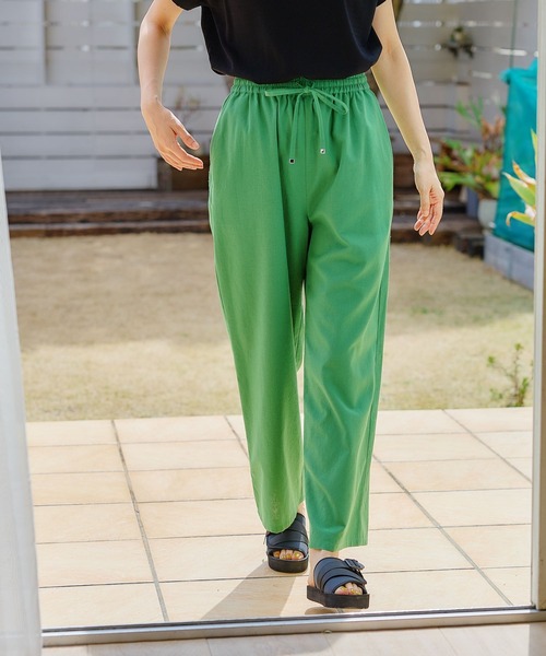 FOUND GOOD(ファウンドグッド)の「アサコンワイドEASYパンツ(その他パンツ・レディース・グリーン系5/ベージュ/ブルー系5/イエロー系5/グレー系/ブラック/アイボリー/ブラウン系・S/M/L)」の6枚目の写真