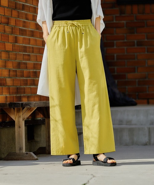 FOUND GOOD(ファウンドグッド)の「アサコンワイドEASYパンツ(その他パンツ・レディース・グリーン系5/ベージュ/ブルー系5/イエロー系5/グレー系/ブラック/アイボリー/ブラウン系・S/M/L)」の10枚目の写真