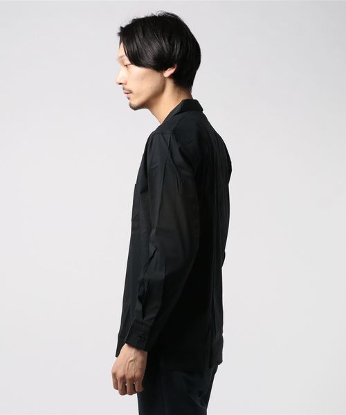 WEGO(ウィゴー)の「WEGO/ストレッチブロード開襟シャツ(シャツ/ブラウス・メンズ・ホワイト/ブラック/ネイビー/カーキ・SMALL/MEDIUM/LARGE)」の6枚目の写真