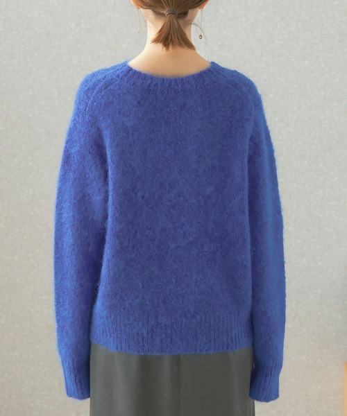 URBAN RESEARCH ROSSO WOMEN(アーバンリサーチ ロッソ)の「ヘアリーショートニット(ニット/セーター・レディース・オレンジ/ホワイト/ブルー/ベージュ・FREE)」の10枚目の写真