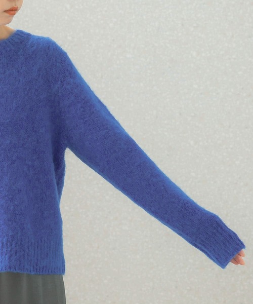 URBAN RESEARCH ROSSO WOMEN(アーバンリサーチ ロッソ)の「ヘアリーショートニット(ニット/セーター・レディース・オレンジ/ホワイト/ブルー/ベージュ・FREE)」の13枚目の写真