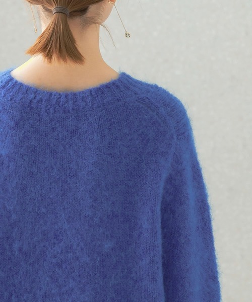 URBAN RESEARCH ROSSO WOMEN(アーバンリサーチ ロッソ)の「ヘアリーショートニット(ニット/セーター・レディース・オレンジ/ホワイト/ブルー/ベージュ・FREE)」の15枚目の写真