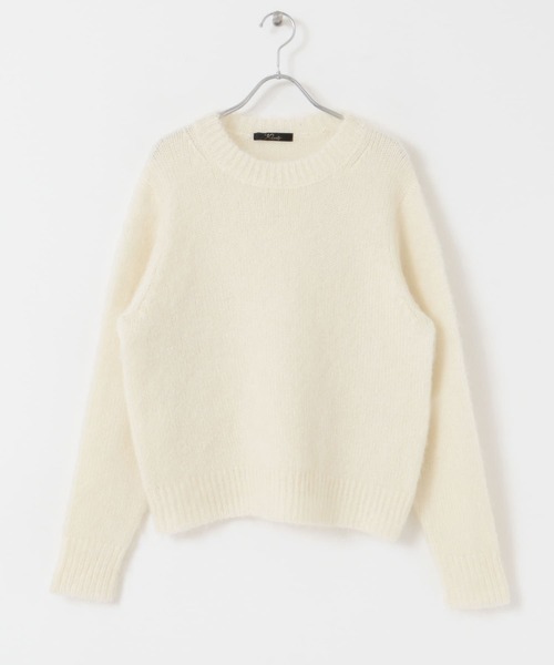 URBAN RESEARCH ROSSO WOMEN(アーバンリサーチ ロッソ)の「ヘアリーショートニット(ニット/セーター・レディース・オレンジ/ホワイト/ブルー/ベージュ・FREE)」の17枚目の写真