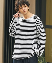 MONO-MART | リラックスルーズ オリジナルボーダー ワイドオーバーL/Sカットソー 2022(Tシャツ/カットソー)