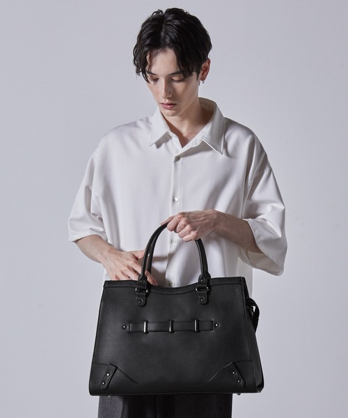 CLEL(クレイル)の「【CLEL】Boston 2way shoulder/hand bag / ボストン 2way ショルダー/ハンド バッグ(ボストンバッグ・メンズ・ブラック・FREE)」の22枚目の写真