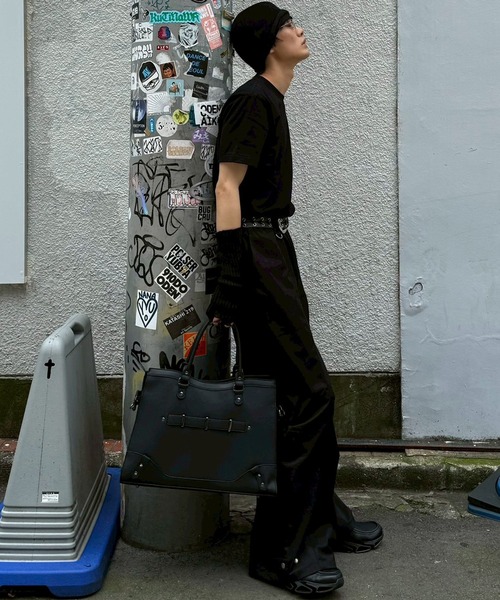 CLEL(クレイル)の「【CLEL】Boston 2way shoulder/hand bag / ボストン 2way ショルダー/ハンド バッグ(ボストンバッグ・メンズ・ブラック・FREE)」の8枚目の写真