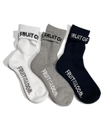 【FRUIT OF THE LOOM】/  無地底パイル 3P SOX