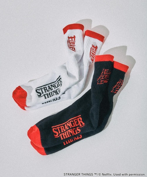 niko and...(ニコアンド)の「【STRANGER THINGS】コラボ刺繍2Pソックス(ソックス/靴下・メンズ・オレンジ/ホワイト・FREE)」の7枚目の写真