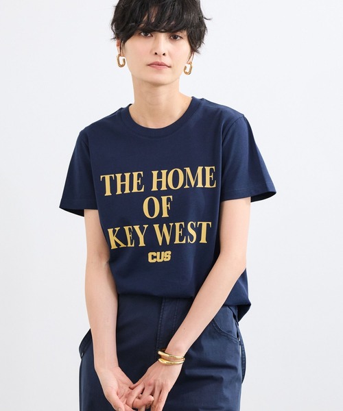 BARNYARDSTORM(バンヤードストーム)の「BARNYARDSTORM / BIGロゴTシャツ/マシンウォッシャブル(Tシャツ/カットソー・レディース・ベージュ/ネイビー/ホワイト・FREE)」の9枚目の写真