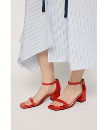SIMPLY STRAP SANDAL シンプル ストラップサンダル ローヒール スクエア