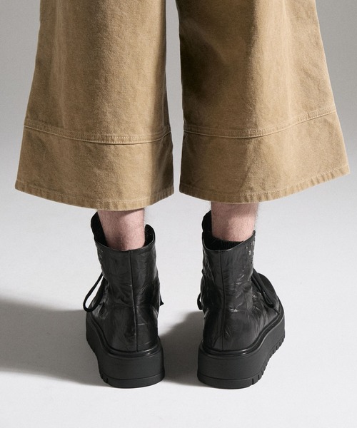 GRANCY(グランシー)の「【GRANCY】Fold-over Leather Shoes / 折り返し本革シューズ(スニーカー・メンズ・ブラック・40/44/42)」の5枚目の写真