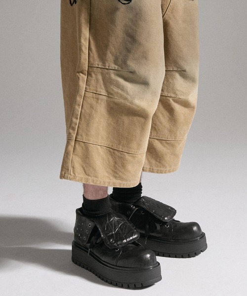 GRANCY(グランシー)の「【GRANCY】Fold-over Leather Shoes / 折り返し本革シューズ(スニーカー・メンズ・ブラック・40/44/42)」の10枚目の写真