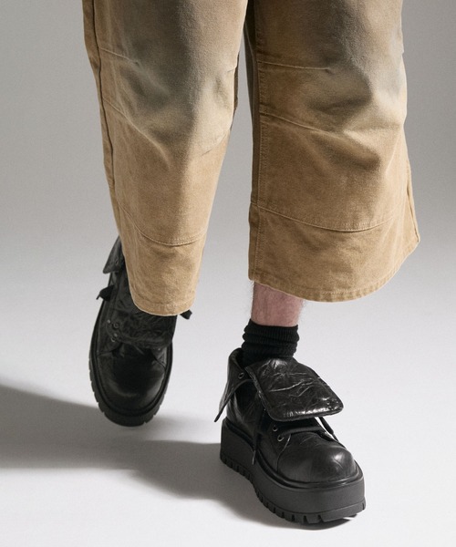 GRANCY(グランシー)の「【GRANCY】Fold-over Leather Shoes / 折り返し本革シューズ(スニーカー・メンズ・ブラック・40/44/42)」の13枚目の写真