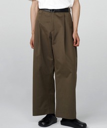 STUDIO NICHOLSON | 【STUDIO NICHOLSON】 PEACHED COTTON VOLUME PLEAT PANTS(チノパンツ)