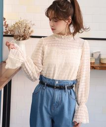 one after another NICE CLAUP | フラワーレース トップス(Tシャツ/カットソー)