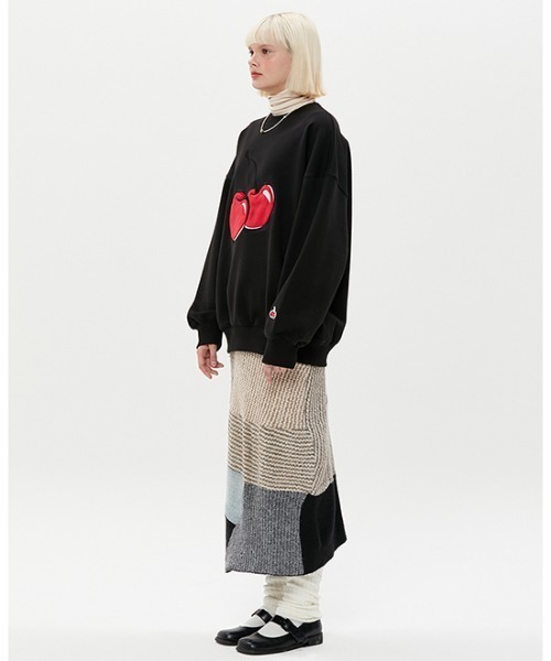 KIRSH(キルシー)の「A'GEM/9 × .kom『KIRSH/キルシー』BIG CHERRY SWEATSHIRT/ビッグチェリースウェットシャツ(スウェット・レディース・ブラック/グレー/ブルー・FREE)」の16枚目の写真